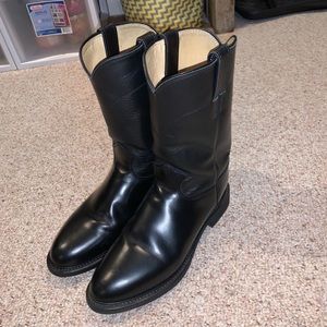 Justin 9.5 D black boots